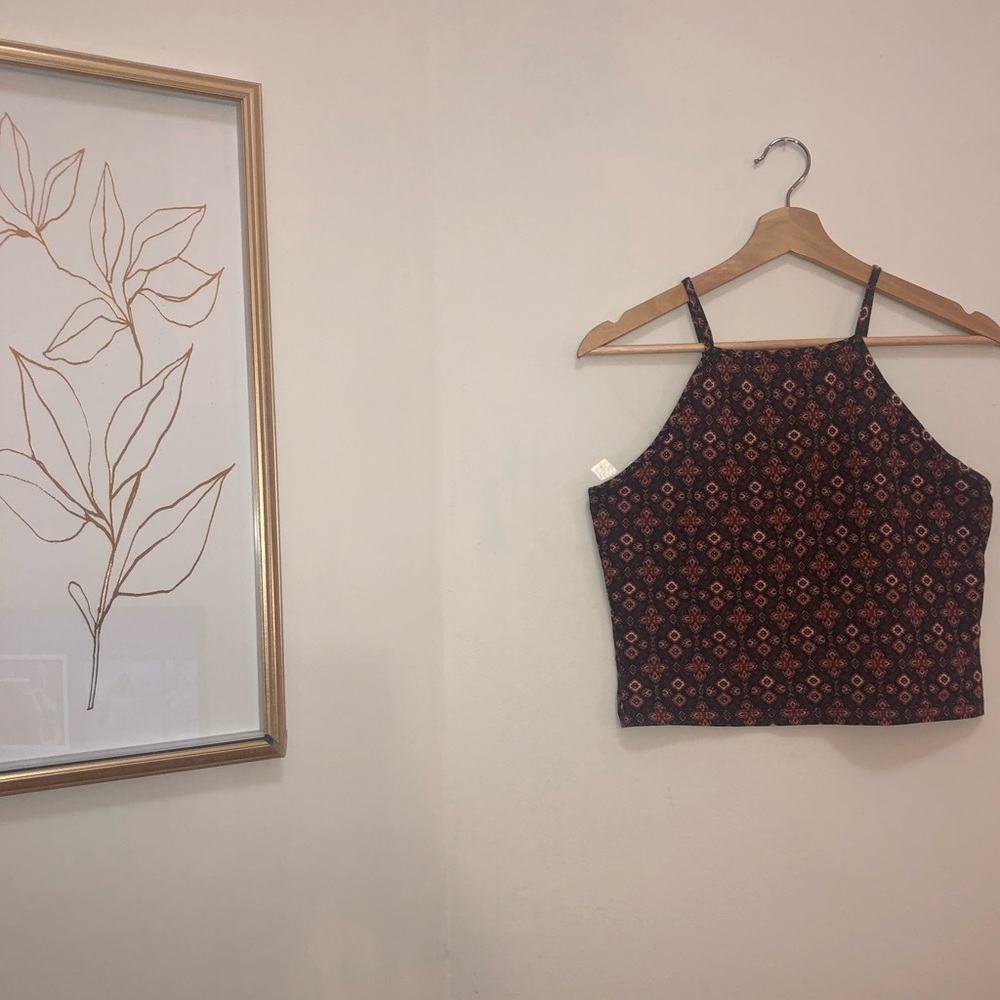 Garage halter crop top